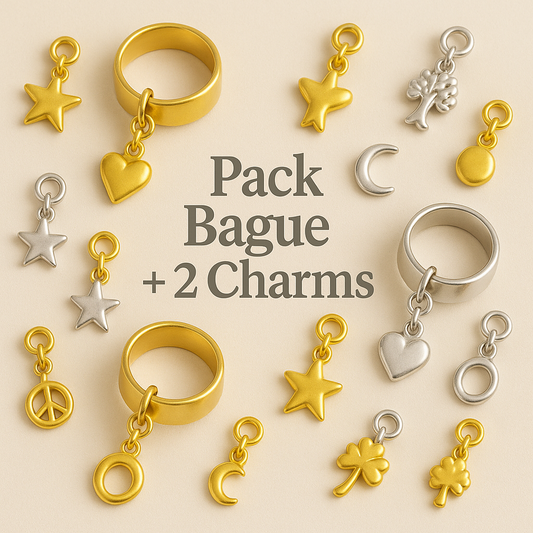 Bague + 2 charms